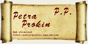 Petra Prokin vizit kartica